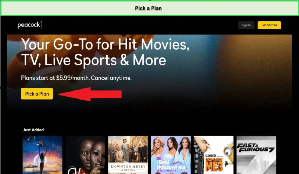 Sign in to Peacock TV